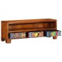 Multicolored TV Stand 110x30x40 cm Solid Acacia Wood by , CD and DVD storage - Ref: Foro24-4016502, Price: 191,51 €, Discount: %