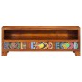 Multicolored TV Stand 110x30x40 cm Solid Acacia Wood by , CD and DVD storage - Ref: Foro24-4016502, Price: 191,51 €, Discount: %