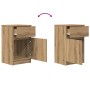 Bedside tables 2 units engineered wood oak artisian 39x35x65cm by , Nightstands - Ref: Foro24-861336, Price: 86,29 €, Discoun...