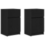 Zwei Nachttische. Schwarzes Ingenieurholz. Maße: 39x35x65 cm. von , Nachttische - Ref: Foro24-861322, Preis: 97,25 €, Rabatt: %