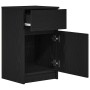 Zwei Nachttische. Schwarzes Ingenieurholz. Maße: 39x35x65 cm. von , Nachttische - Ref: Foro24-861322, Preis: 97,25 €, Rabatt: %