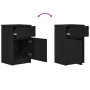Zwei Nachttische. Schwarzes Ingenieurholz. Maße: 39x35x65 cm. von , Nachttische - Ref: Foro24-861322, Preis: 97,25 €, Rabatt: %