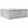 Center table with concrete gray drawers 100x100x40 cm by , Coffee table - Ref: Foro24-3328402, Price: 140,18 €, Discount: %
