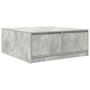 Center table with concrete gray drawers 100x100x40 cm by , Coffee table - Ref: Foro24-3328402, Price: 140,18 €, Discount: %