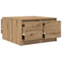 Handgefertigter Couchtisch mit Eichenholzschubladen, 70,5x70x40 cm. von , Couchtisch - Ref: Foro24-3328416, Preis: 104,80 €, ...