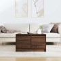 Center table with brown oak drawers 70.5x70x40 cm by , Coffee table - Ref: Foro24-3328414, Price: 106,46 €, Discount: %