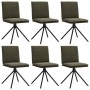 Dining chairs 6 pcs. Military green synthetic suede leather by , dining chairs - Ref: Foro24-3315651, Price: 336,03 €, Discou...