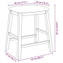 Barhocker mit 2 massiven braunen Gummiholzpolstern. von , Küchenhocker - Ref: Foro24-4102576, Preis: 106,96 €, Rabatt: %
