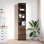 Tall brown oak sideboard 37.5x35x180 cm engineered wood by , Sideboards - Ref: Foro24-861667, Price: 99,57 €, Discount: %