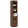 Tall brown oak sideboard 37.5x35x180 cm engineered wood by , Sideboards - Ref: Foro24-861667, Price: 99,57 €, Discount: %