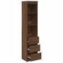 Tall brown oak sideboard 37.5x35x180 cm engineered wood by , Sideboards - Ref: Foro24-861667, Price: 99,57 €, Discount: %