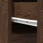 Tall brown oak sideboard 37.5x35x180 cm engineered wood by , Sideboards - Ref: Foro24-861667, Price: 99,57 €, Discount: %