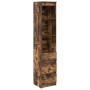 Hoher Vitrinenschrank aus geräucherter Eiche 37,5x35x180 cm aus Ingenieurholz von , Sideboards - Ref: Foro24-861665, Preis: 9...