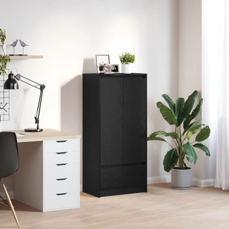 Schrank mit schwarzer Eichenlade 55,5x34x119,5 cm von , Sideboards - Ref: Foro24-861644, Preis: 99,01 €, Rabatt: %
