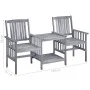 Garden chairs with table and solid acacia wood cushions by vidaXL, Garden sets - Ref: Foro24-3061321, Price: 159,83 €, Discou...