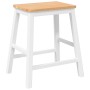 Barhocker 2 Stück Massivholz Weißgummi von , Küchenhocker - Ref: Foro24-4102581, Preis: 108,34 €, Rabatt: %
