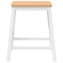 Barhocker 2 Stück Massivholz Weißgummi von , Küchenhocker - Ref: Foro24-4102581, Preis: 108,34 €, Rabatt: %