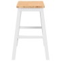 Barhocker 2 Stück Massivholz Weißgummi von , Küchenhocker - Ref: Foro24-4102581, Preis: 108,34 €, Rabatt: %
