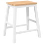 Barhocker 2 Stück Massivholz Weißgummi von , Küchenhocker - Ref: Foro24-4102581, Preis: 108,34 €, Rabatt: %