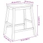 Barhocker 2 Stück Massivholz Weißgummi von , Küchenhocker - Ref: Foro24-4102581, Preis: 108,34 €, Rabatt: %
