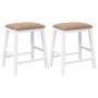 Barhocker mit 2 Stück massiven weißen Gummiholz-Sitzkissen. von , Küchenhocker - Ref: Foro24-4102583, Preis: 106,96 €, Rabatt: %