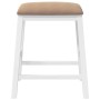 Barhocker mit 2 Stück massiven weißen Gummiholz-Sitzkissen. von , Küchenhocker - Ref: Foro24-4102583, Preis: 106,96 €, Rabatt: %