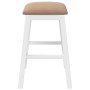 Barhocker mit 2 Stück massiven weißen Gummiholz-Sitzkissen. von , Küchenhocker - Ref: Foro24-4102583, Preis: 106,96 €, Rabatt: %