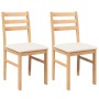 Esszimmerstühle mit Kissen, 2 Stück Massivholzgummi von , Essstühle - Ref: Foro24-4102419, Preis: 80,27 €, Rabatt: %