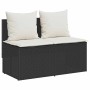 Set comedor de jardín 3 pzas con cojines ratán sintético negro de , Conjuntos de jardín - Ref: Foro24-4104181, Precio: 250,49 €