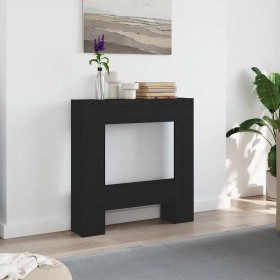 Schwarze Eichenholz-Kaminverkleidung, 81x18x82 cm. von , Zubehör für Holzöfen und Kamine - Ref: Foro24-865985, Preis: 53,87 €...