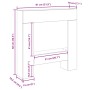 Schwarze Eichenholz-Kaminverkleidung, 81x18x82 cm. von , Zubehör für Holzöfen und Kamine - Ref: Foro24-865985, Preis: 53,87 €...
