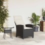 Silla de jardín reclinable con mesa auxiliar ratán negro by , Garden chairs - Ref: Foro24-4108270, Price: 126,66 €, Discount: %
