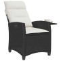 Silla de jardín reclinable con mesa auxiliar ratán negro by , Garden chairs - Ref: Foro24-4108270, Price: 126,66 €, Discount: %