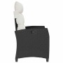 Silla de jardín reclinable con mesa auxiliar ratán negro by , Garden chairs - Ref: Foro24-4108270, Price: 126,66 €, Discount: %