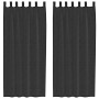 Cortinas de gasa con bolsillos para varillas 2 uds. negro by , Curtains and curtains - Ref: Foro24-4102169, Price: 13,71 €, D...