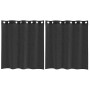 Gauze curtains with eyelets 2 units black 140x140 cm by , Curtains and curtains - Ref: Foro24-4102059, Price: 11,57 €, Discou...
