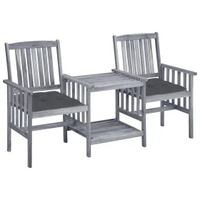 Garden chairs with table and solid acacia wood cushions by vidaXL, Garden sets - Ref: Foro24-3061317, Price: 162,06 €, Discou...