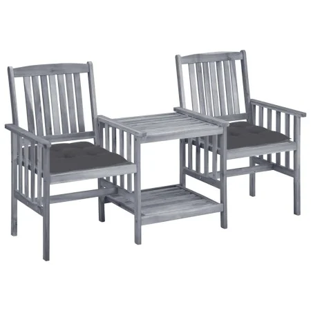 Garden chairs with table and solid acacia wood cushions by vidaXL, Garden sets - Ref: Foro24-3061317, Price: 162,06 €, Discou...