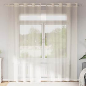 Gauze curtains with eyelets 2 units cream 140x225 cm by , Curtains and curtains - Ref: Foro24-4102073, Price: 15,02 €, Discou...