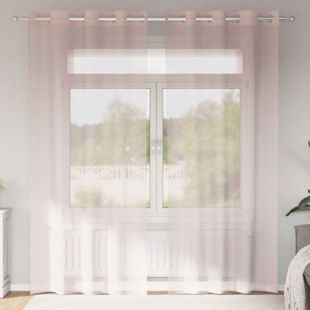 Gaze-Vorhänge mit Ösen, 2 Stück in Hellrosa, 140x245 cm. von , Vorhänge und Gardinen - Ref: Foro24-4102086, Preis: 15,52 €, R...