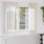 Gaze-Vorhänge mit Ösen, 2 Stück, Creme, 140x140 cm. von , Vorhänge und Gardinen - Ref: Foro24-4102071, Preis: 13,54 €, Rabatt: %