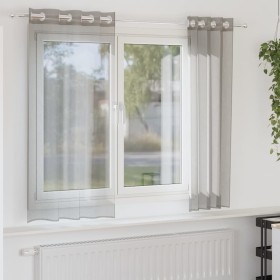 Gaze-Vorhänge mit Ösen, 2 Stück, hellgrau, 140x175 cm. von , Vorhänge und Gardinen - Ref: Foro24-4102108, Preis: 14,36 €, Rab...