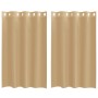 Gauze curtains with eyelets 2 units sand by , Curtains and curtains - Ref: Foro24-4102120, Price: 13,24 €, Discount: %