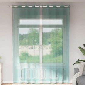 Gaze-Vorhänge mit Ösen, 2 Stück, türkis. von , Vorhänge und Gardinen - Ref: Foro24-4102148, Preis: 16,42 €, Rabatt: %