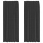 Gaze-Vorhänge mit Schlaufen, 2 Stück, schwarz von , Vorhänge und Gardinen - Ref: Foro24-4102258, Preis: 14,52 €, Rabatt: %