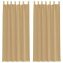 Gauze curtains with pockets for rods 2 pcs. sand by , Curtains and curtains - Ref: Foro24-4102218, Price: 13,12 €, Discount: %