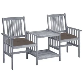Garden chairs with a small table and solid acacia wood cushions. by vidaXL, Garden sets - Ref: Foro24-3061325, Price: 162,06 ...