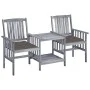 Garden chairs with a small table and solid acacia wood cushions. by vidaXL, Garden sets - Ref: Foro24-3061325, Price: 162,06 ...