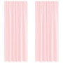 Chiffon curtains with 2 light pink tab tops, 140x245 cm by , Curtains and curtains - Ref: Foro24-4102279, Price: 18,76 €, Dis...