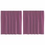 Gauze curtains with 2 purple tab tops, 140x140 cm each. by , Curtains and curtains - Ref: Foro24-4102291, Price: 14,34 €, Dis...